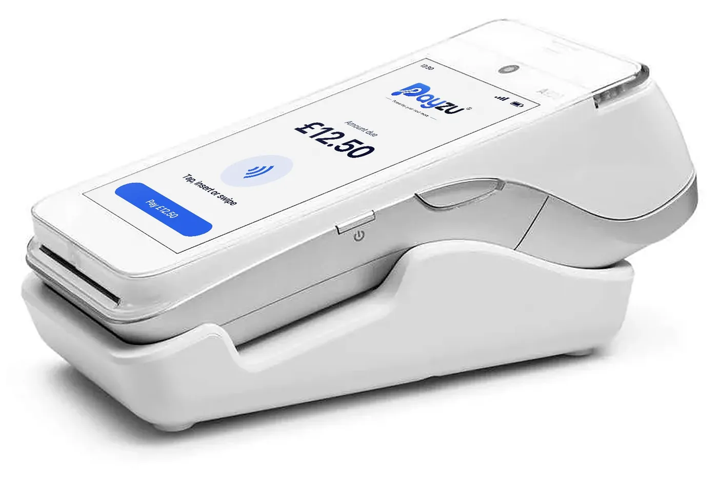 PAX A920 Pro in its charging dock